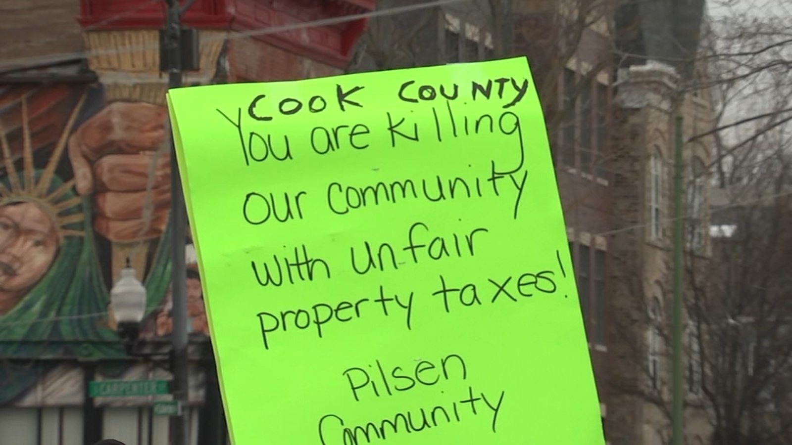 Residents in Chicago's Pilsen neighborhood organize car caravan protest