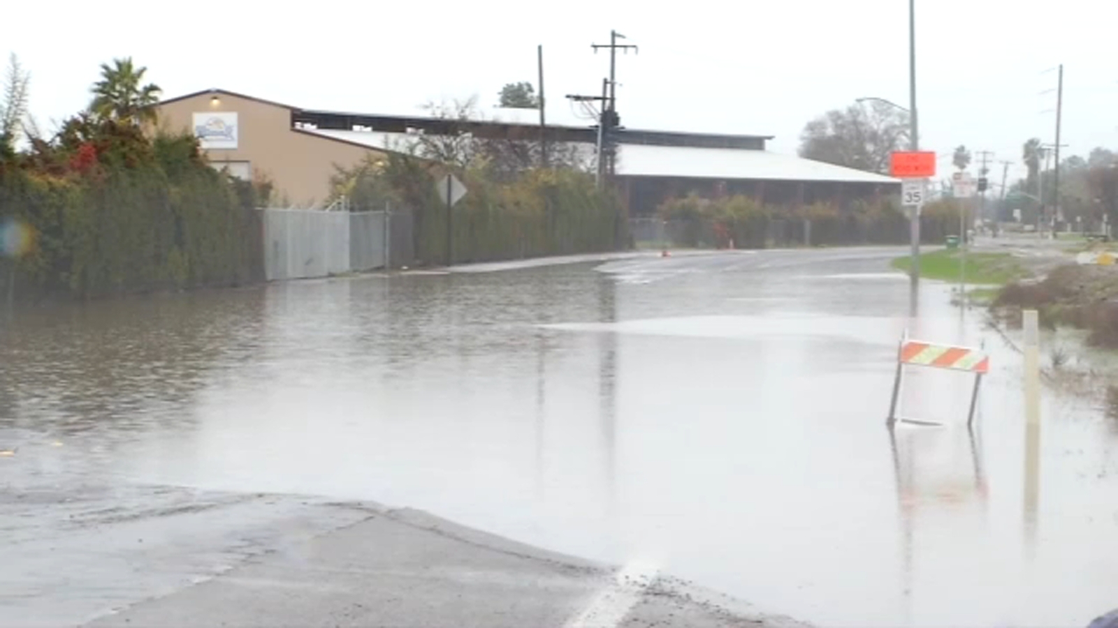 Roads flooded, trees knocked down as powerful storm hits Merced County