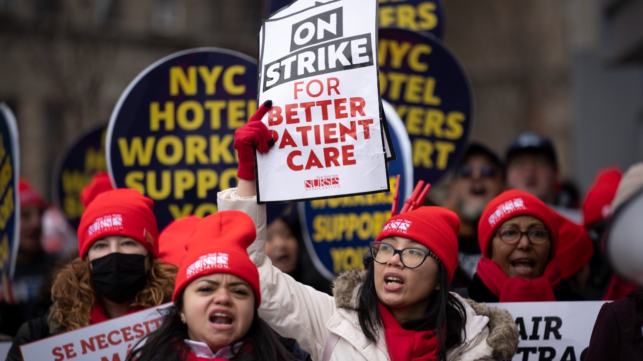 NYC nurses continue strike against 2 hospitals for 3rd day