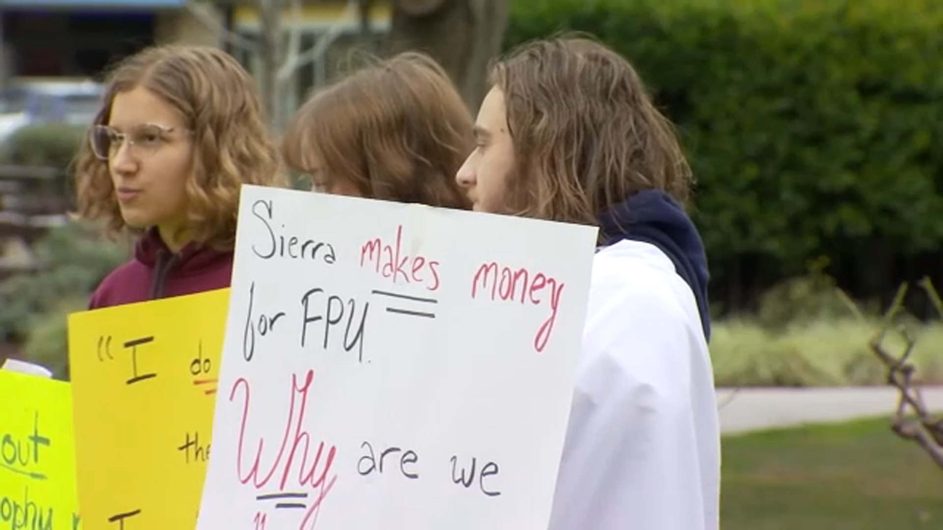 Fresno Pacific University students protest program cuts, faculty layoffs