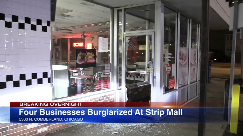 4 businesses in NW Side strip mall burglarized