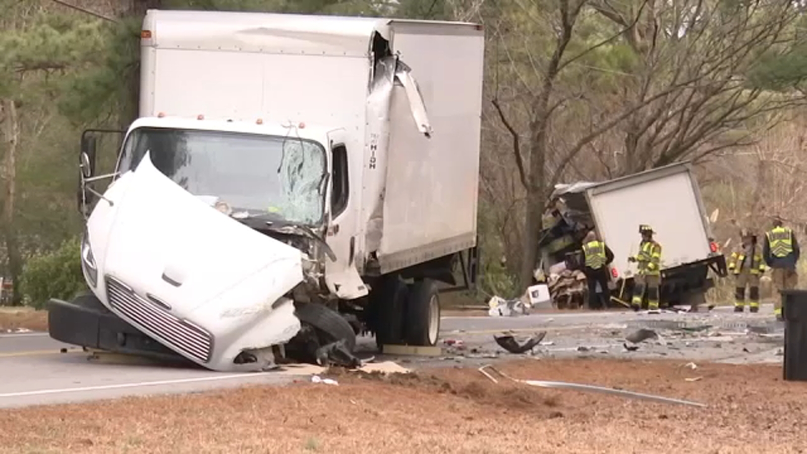 Knightdale roadway reopens hours after wild crash involving 2 box trucks and a pickup ABC11