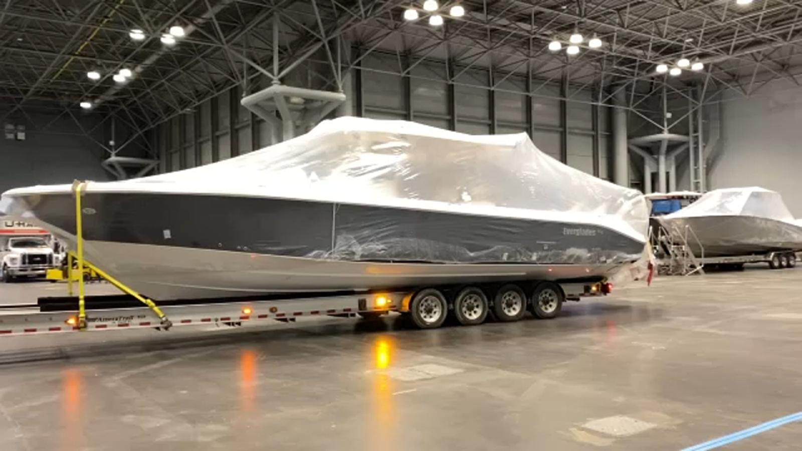 Boats from all over sail into Javits Center for NY Boat Show starting