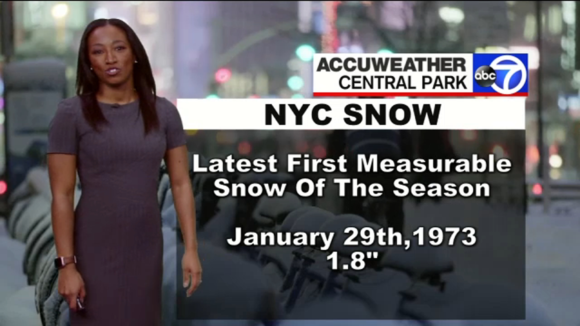 NYC breaks 50-year-old record for latest measurable snow