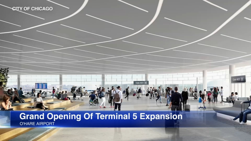 Expanded Terminal 5 at O'Hare Airport opens