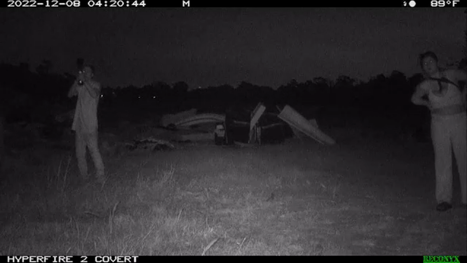 Wanted 2 people seen on video using paintball gun to knock out camera