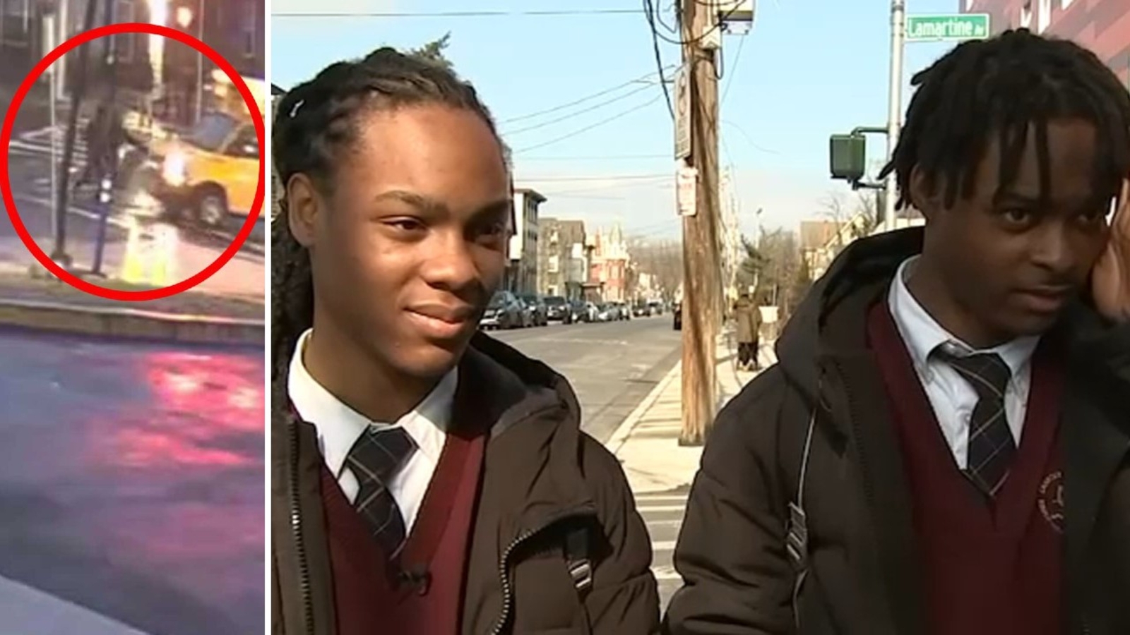 Video shows twin teenage brothers struck by school bus in Yonkers, Westchester County, New York