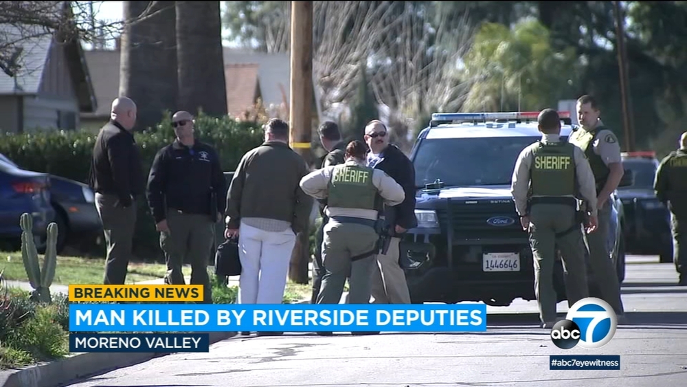 Man shot, killed by Riverside County deputies in Moreno Valley