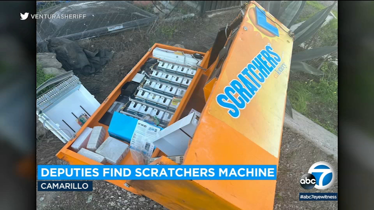 Stolen Scratchers machine found dumped in Ventura County