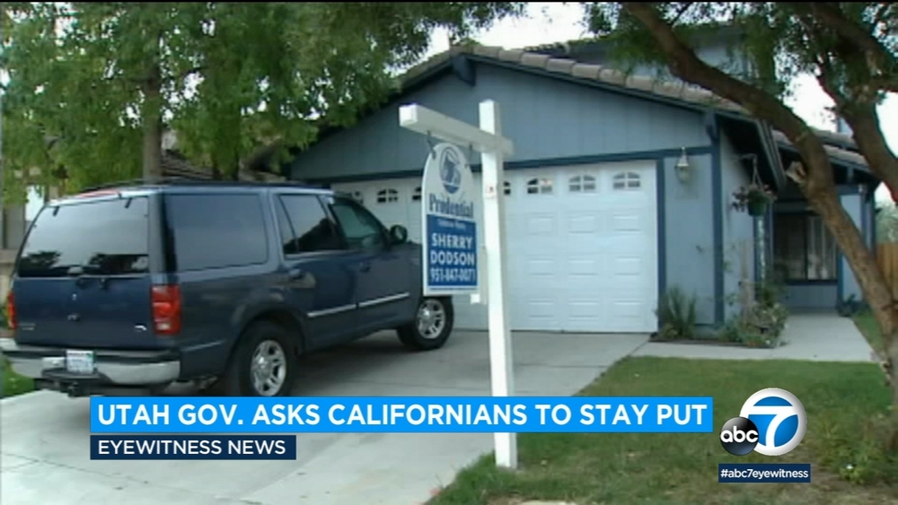 Utah governor: Californians, please stop moving here