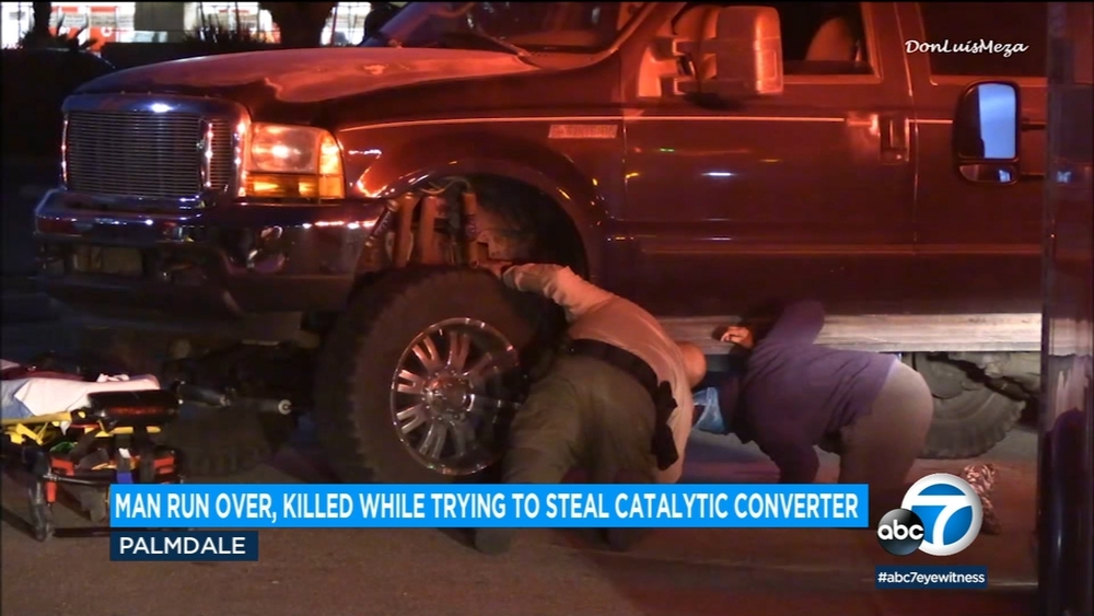 Catalytic converter theft suspect run over by would-be victim in SoCal