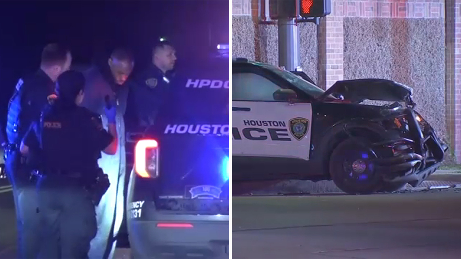 Houston police officer hurt after crashing into uninvolved driver near