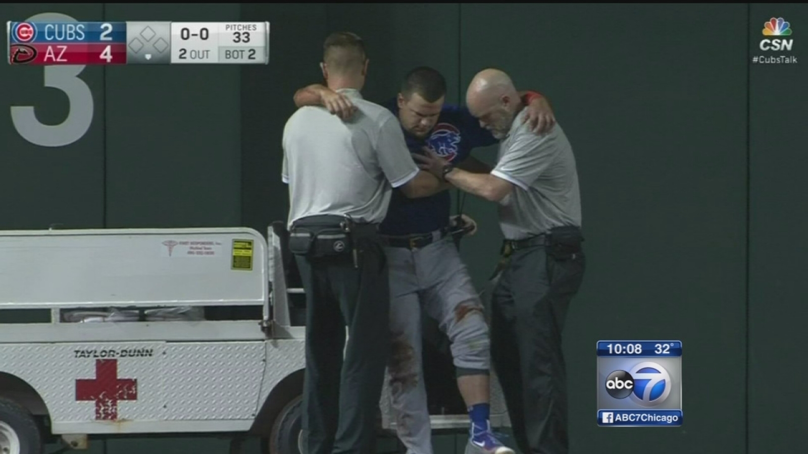 Cubs' Kyle Schwarber out for the season with knee injury ABC7 Chicago