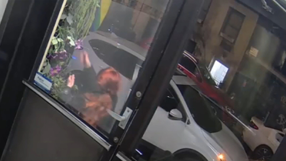 Surveillance video shows Pride flag catch fire in SoHo