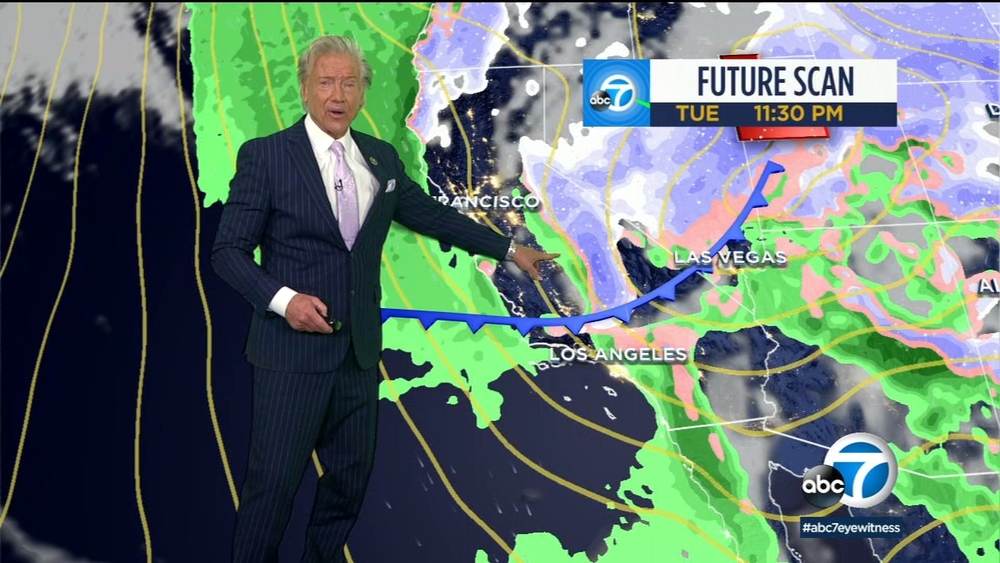 Cold storm front sweeping into SoCal