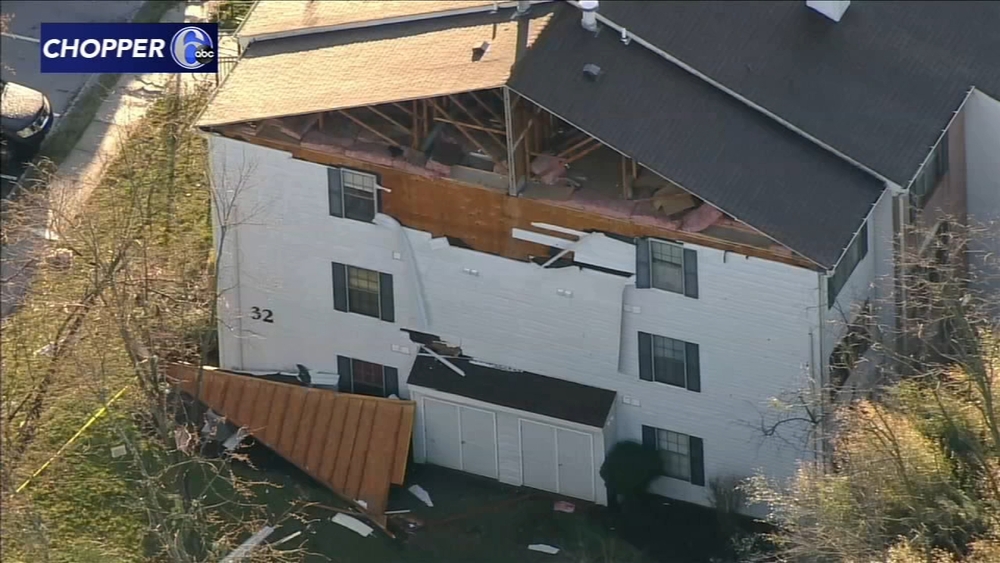 Trees down, buildings damaged after tornado warning in NJ