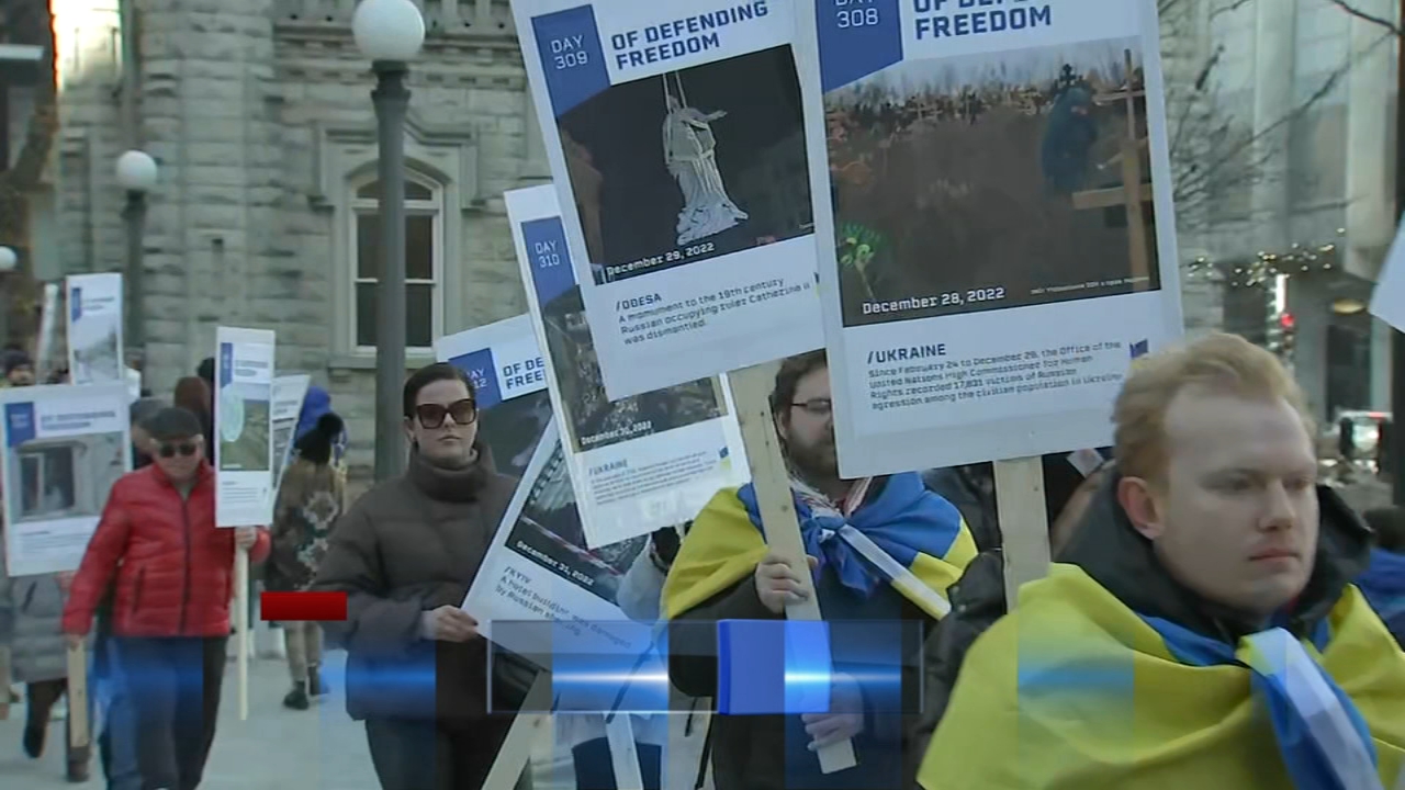 Chicago rally marks one year since Russia's invasion of Ukraine