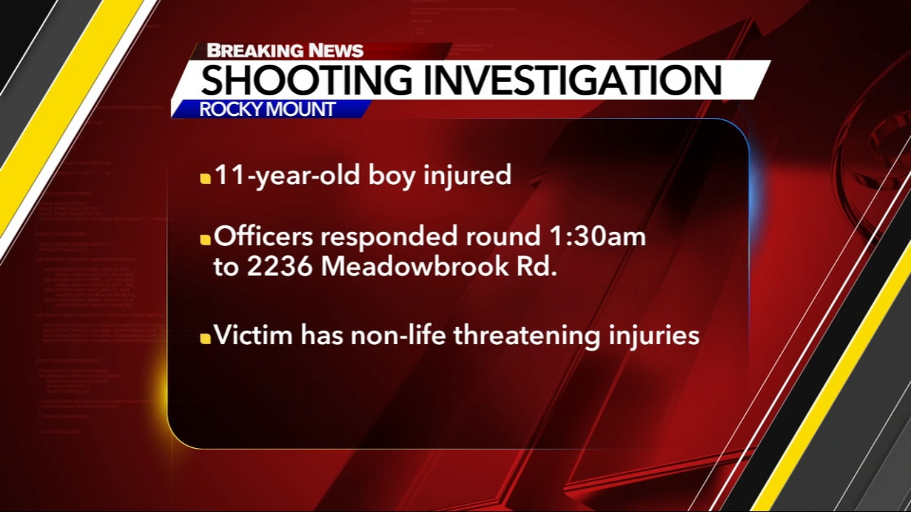 11-year-old boy injured in Rocky Mount shooting
