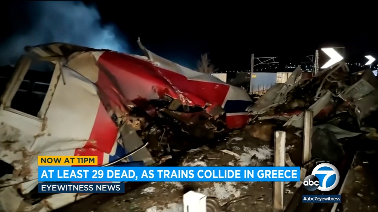 At least 29 dead, 85 injured after trains collide in Greece: officials