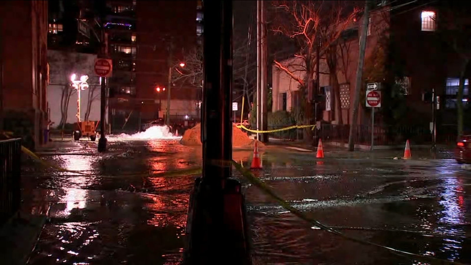 Hoboken water main break broken pipe fixed and water restored but