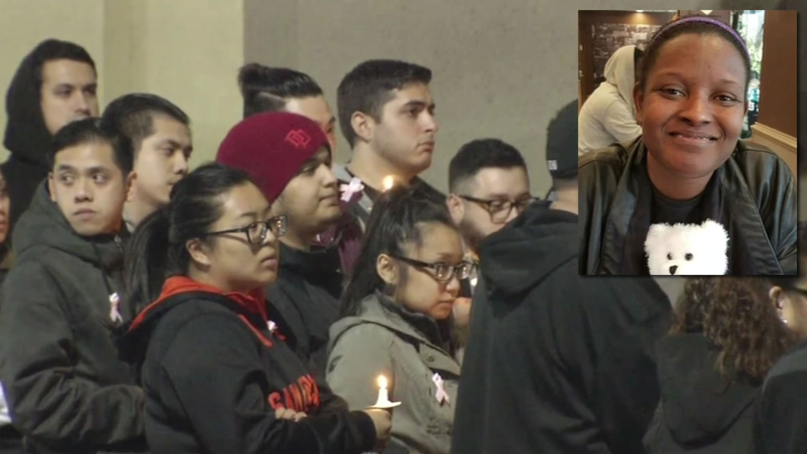 Vigil held for mother found slain in San Francisco park; Child remains