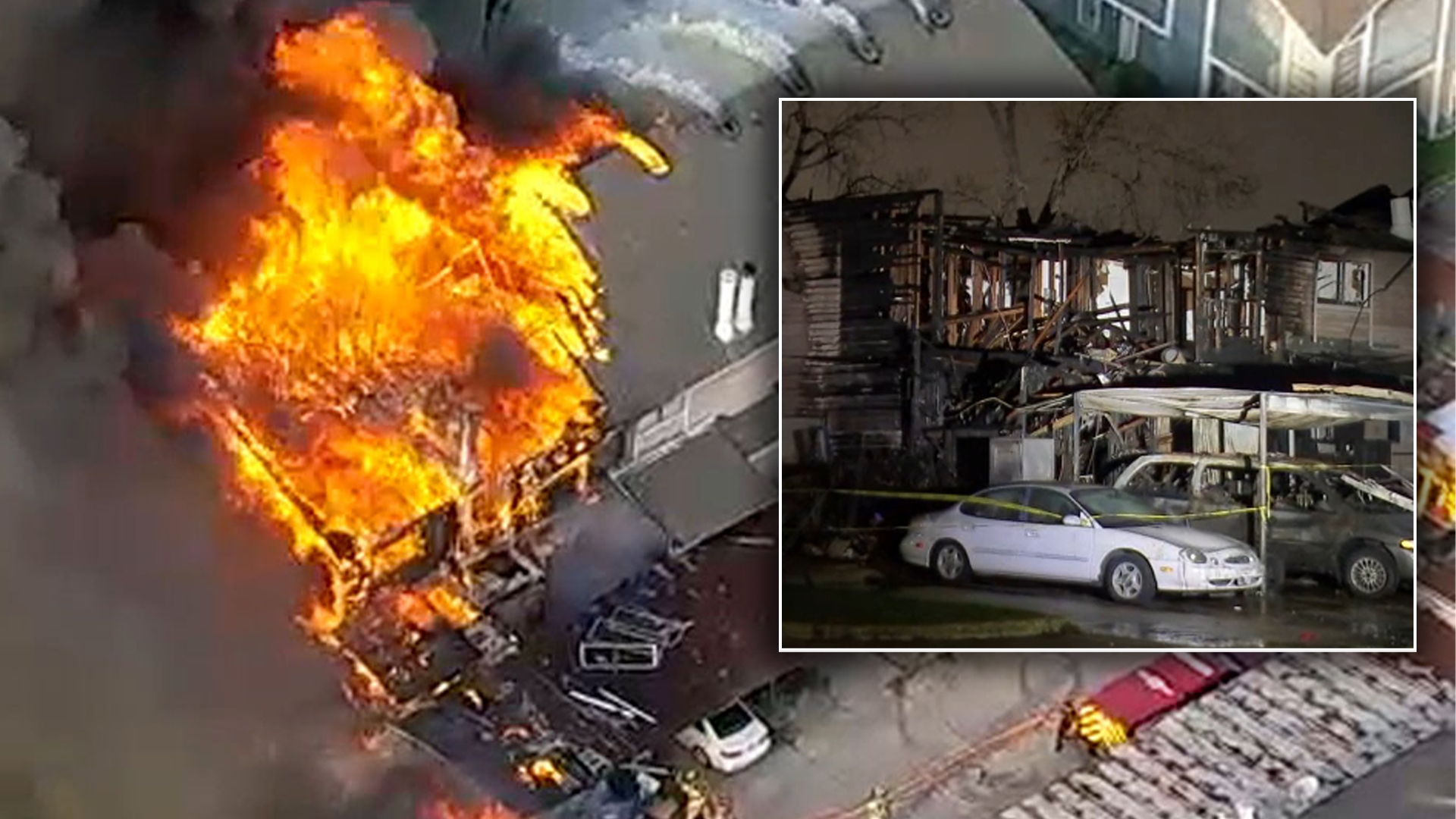 Video shows crews douse large flames from Alief apartment complex fire