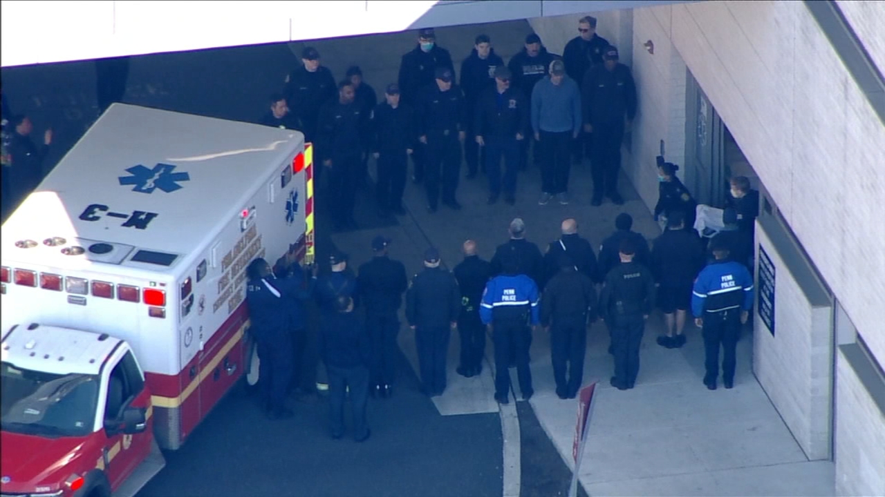 Firefighter who fell from roof during blaze leaves hospital to continue recovery at home