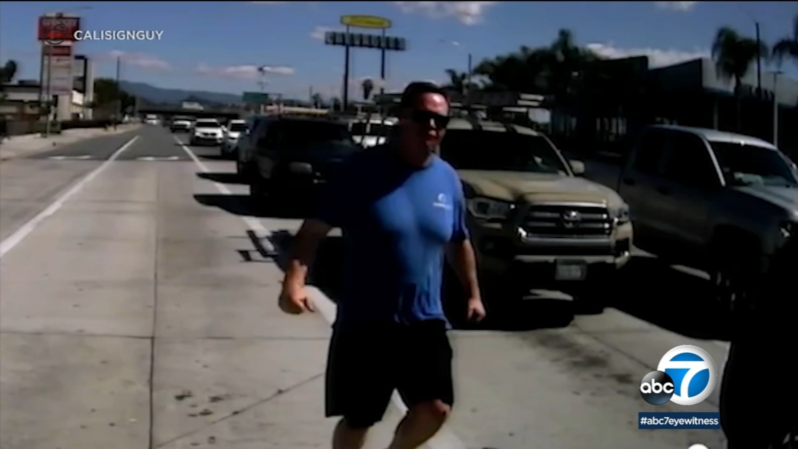 Man attacks car in Orange County road-rage incident captured on video ...