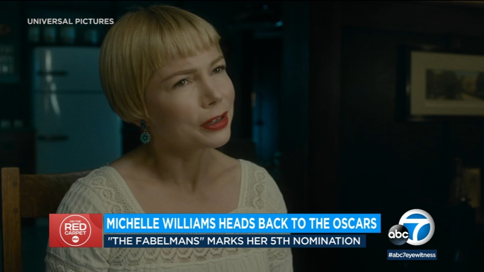 Michelle Williams receives 5th Oscar invite for playing Steven