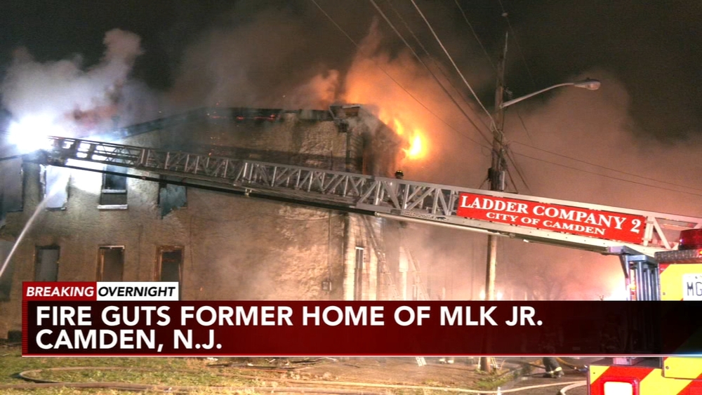 Fire destroys former home of Dr. Martin Luther King in Camden, New Jersey