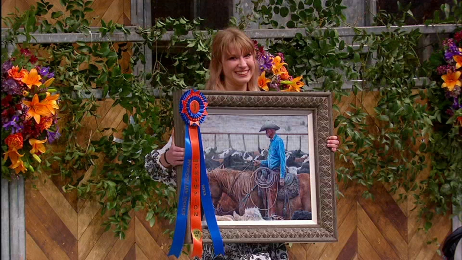 Lamar CISD's Mia Huckman sells painting for record 275K at Houston