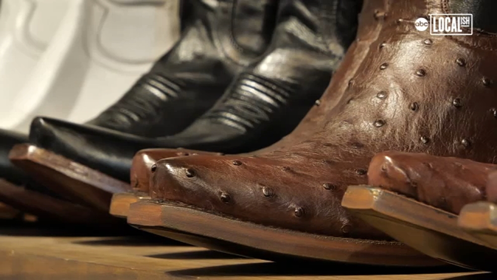 Handmade cowboy boots created the traditional way