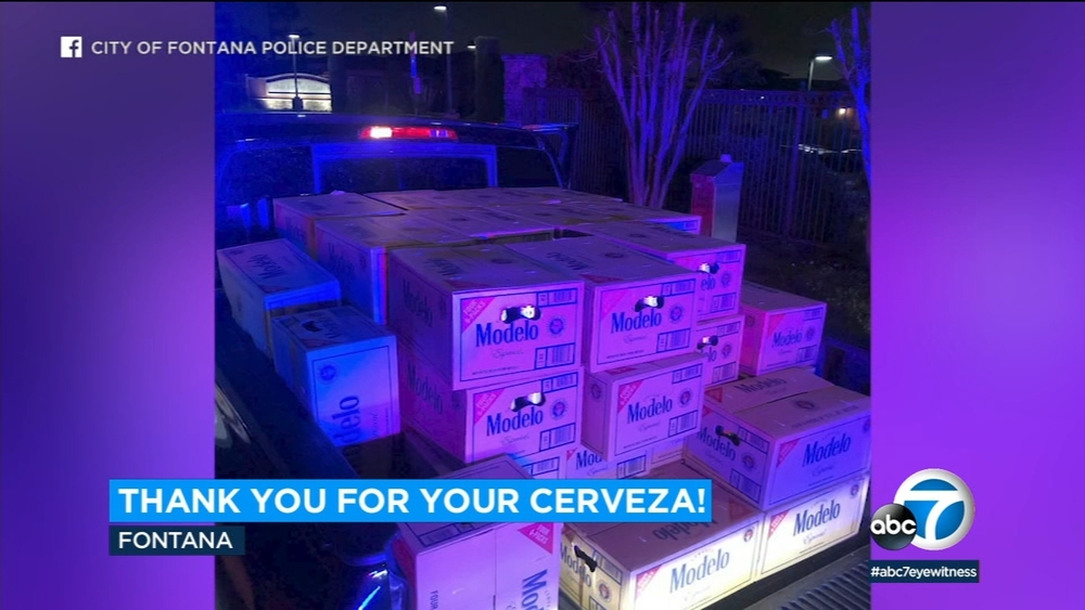 'Couple hundred' cases of stolen beer recovered by Fontana police