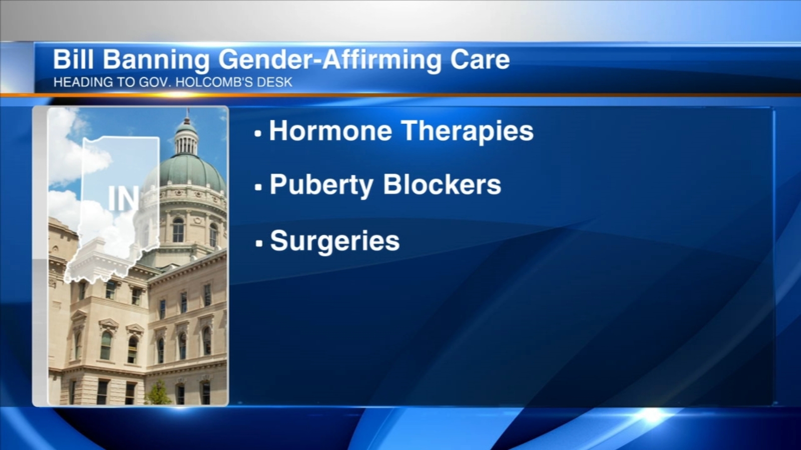 Indiana bill banning gender-affirming care sent to Governor Eric Holcomb for signature - Vimarsana News