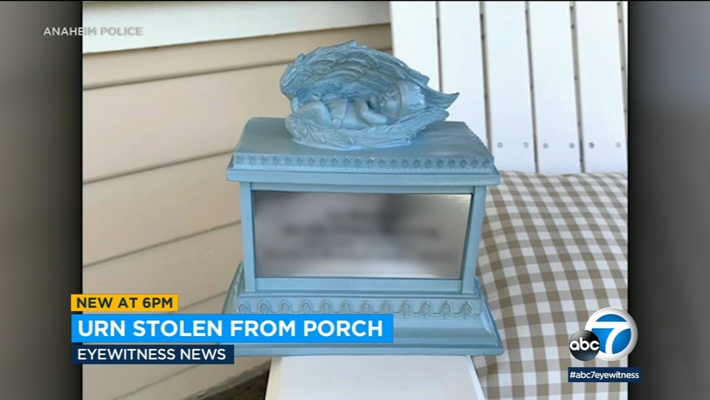 Mom offers $5K reward for return of stolen urn carrying son's remains
