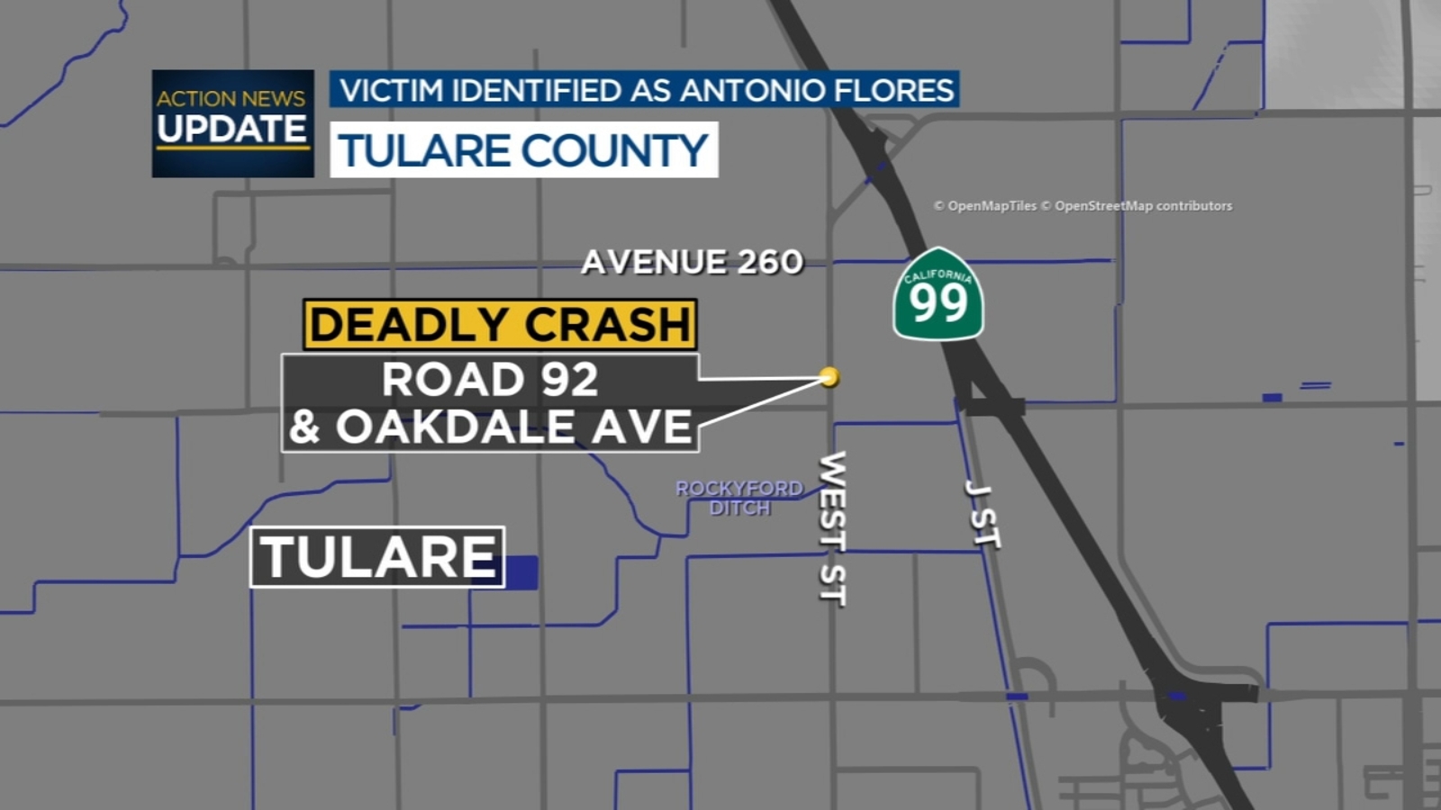 Man dies after swerving off of bridge in Tulare County - ABC30 Fresno