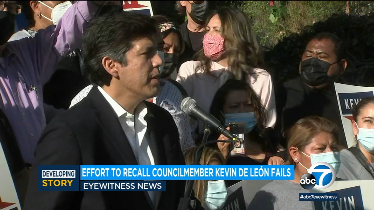 Recall effort against LA City Councilmember Kevin de León has failed