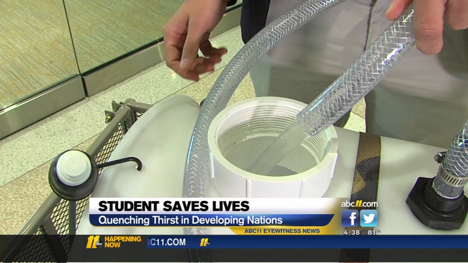 North Carolina student develops water filtration system for third world