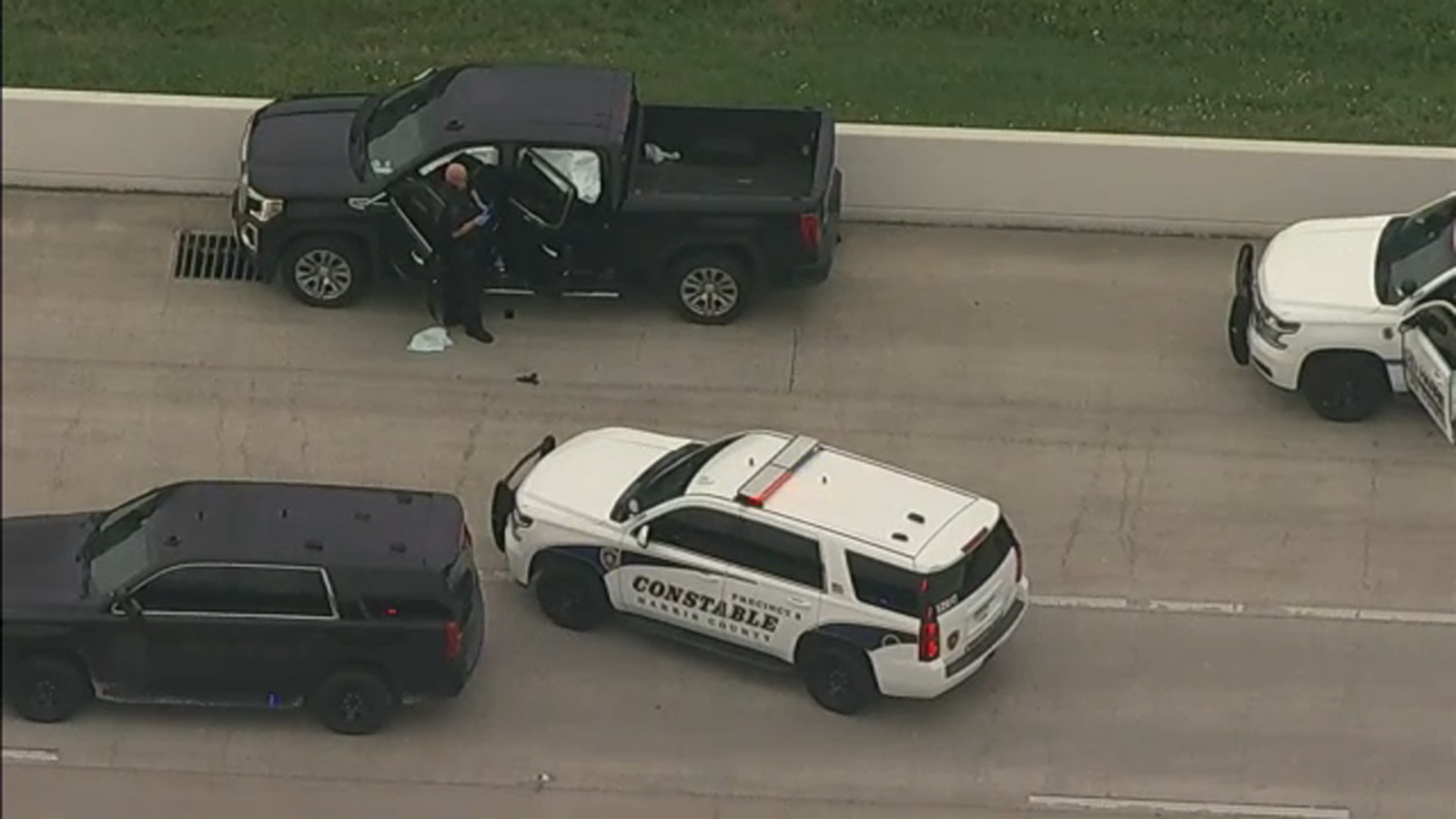 SkyEye video shows gun outside truck where deputies investigating shooting on East Beltway 8