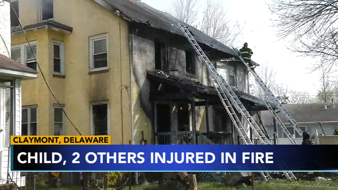 Child, 2 others injured in Delaware house fire