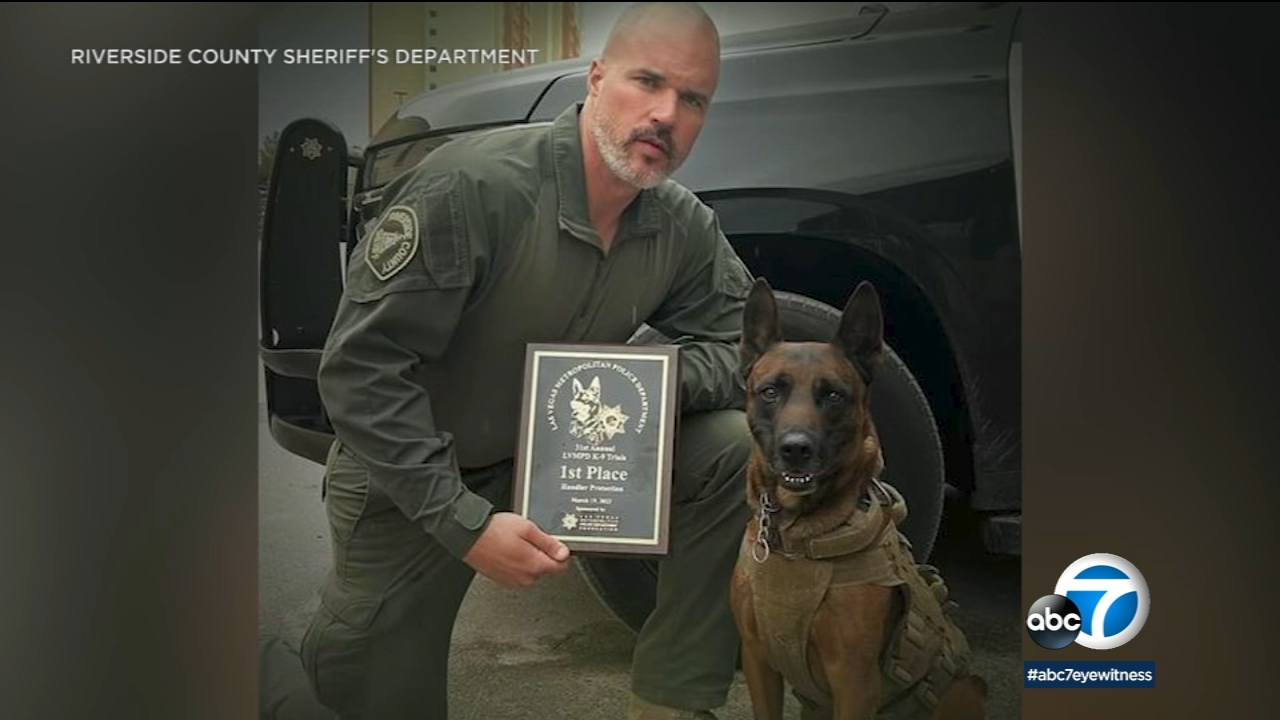Gunman is fatally shot by police after killing K-9 in Perris