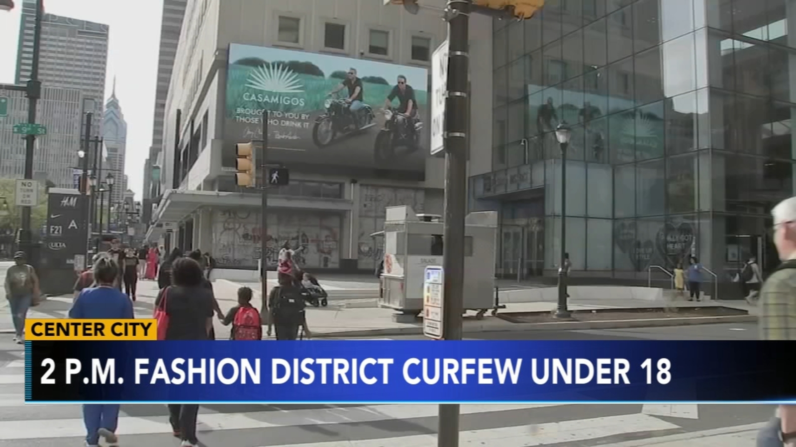 Beginning today The Fashion District in Center City imposes afternoon curfew for people under 18