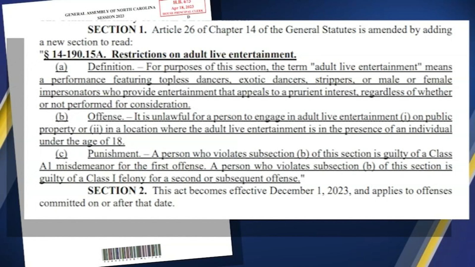 NC drag performance bill | House bill sponsored by Republicans would place restrictions on drag performances - Vimarsana News