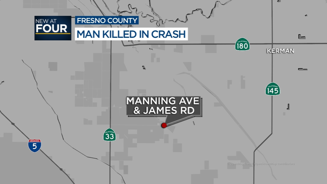 Man killed in crash after driver runs stop sign in Fresno County, CHP says