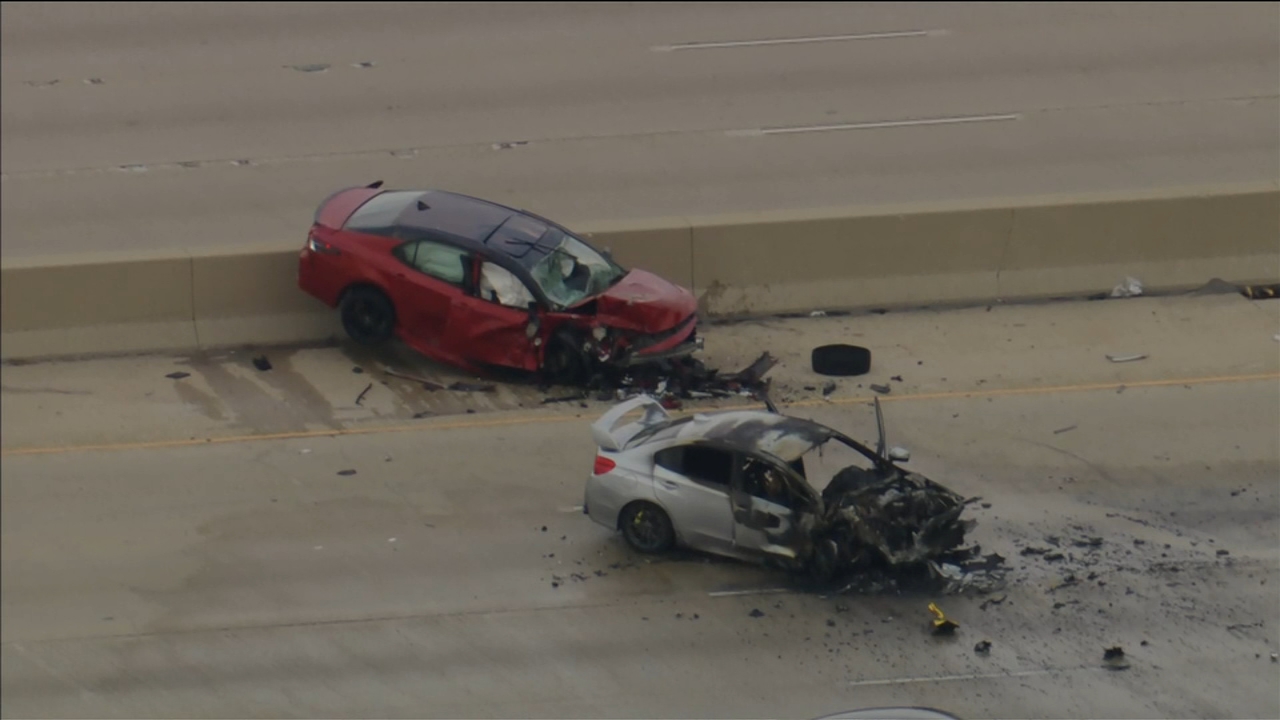 No one injured in fiery north suburban crash: ISP