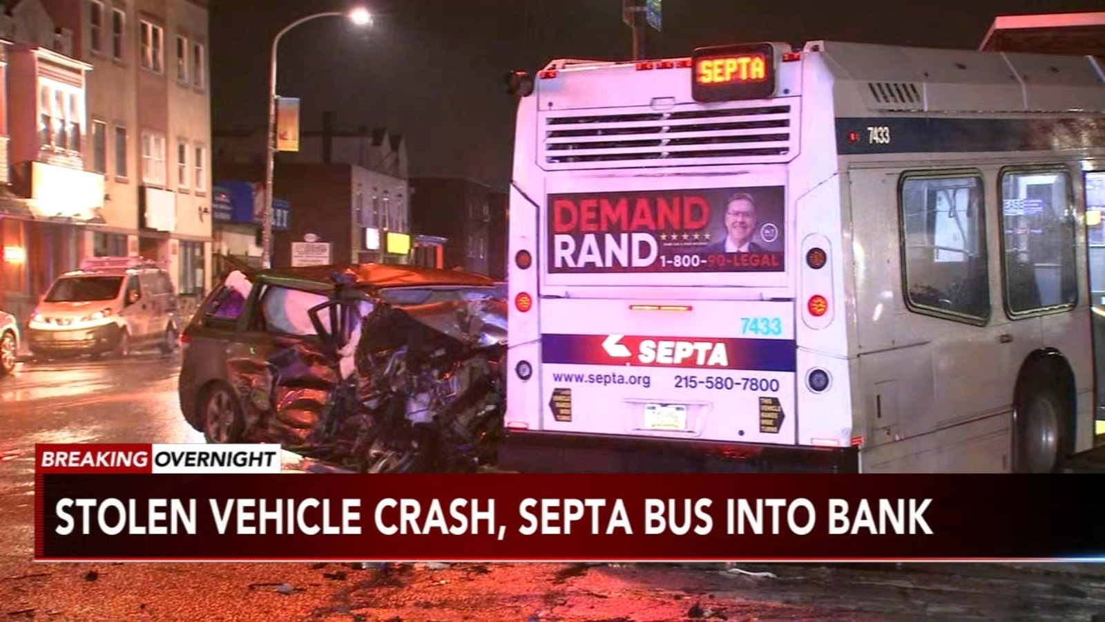 Stolen car, minivan, SEPTA bus involved in chain-reaction crash in Philadelphia's Lawndale section - Vimarsana News