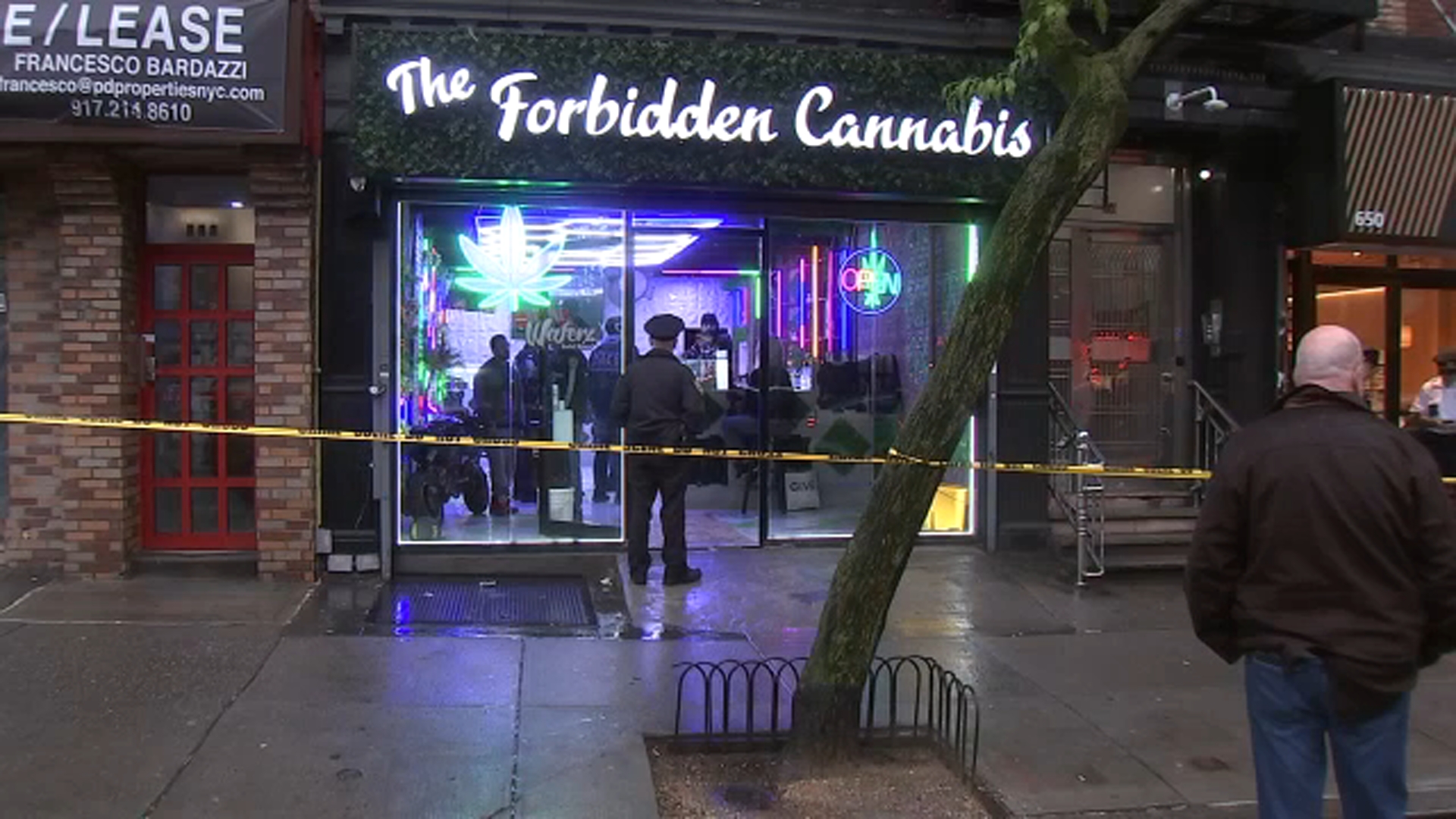 Man hit twice in shooting outside Hell's Kitchen smoke shop