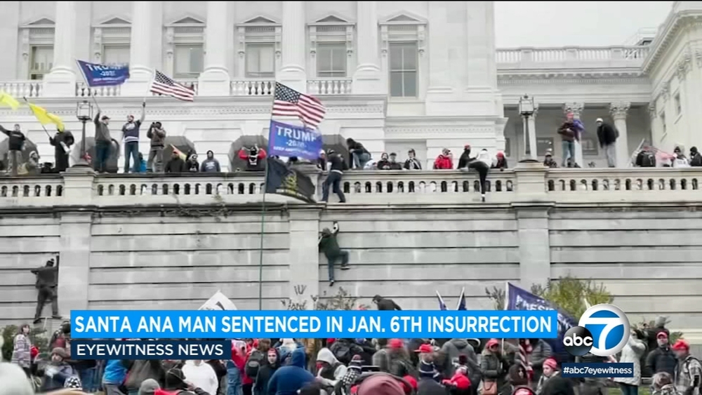 Santa Ana man gets 4 1/2 years in prison for role in US Capitol riot