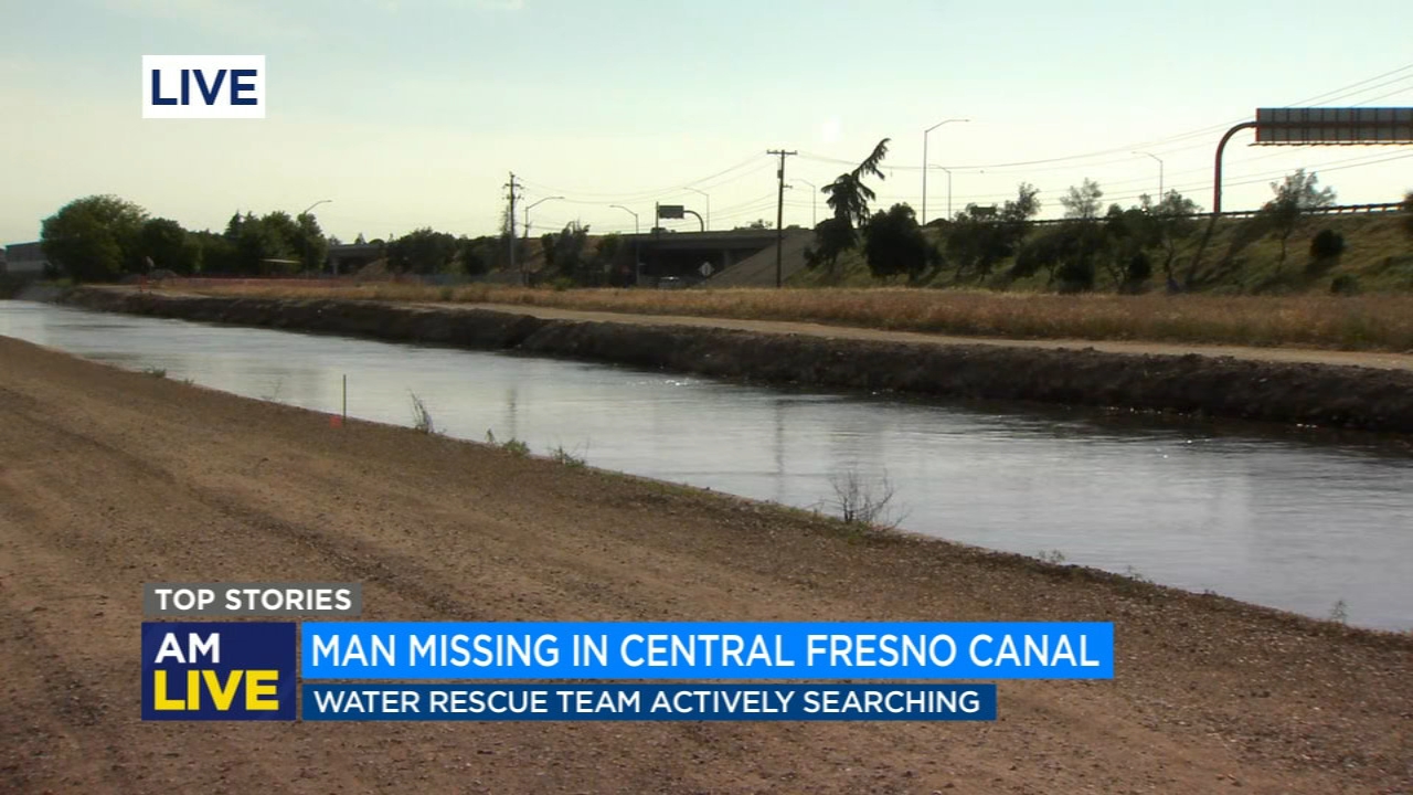 Water rescue teams working to recover a body following an apparent drowning in Central Fresno canal