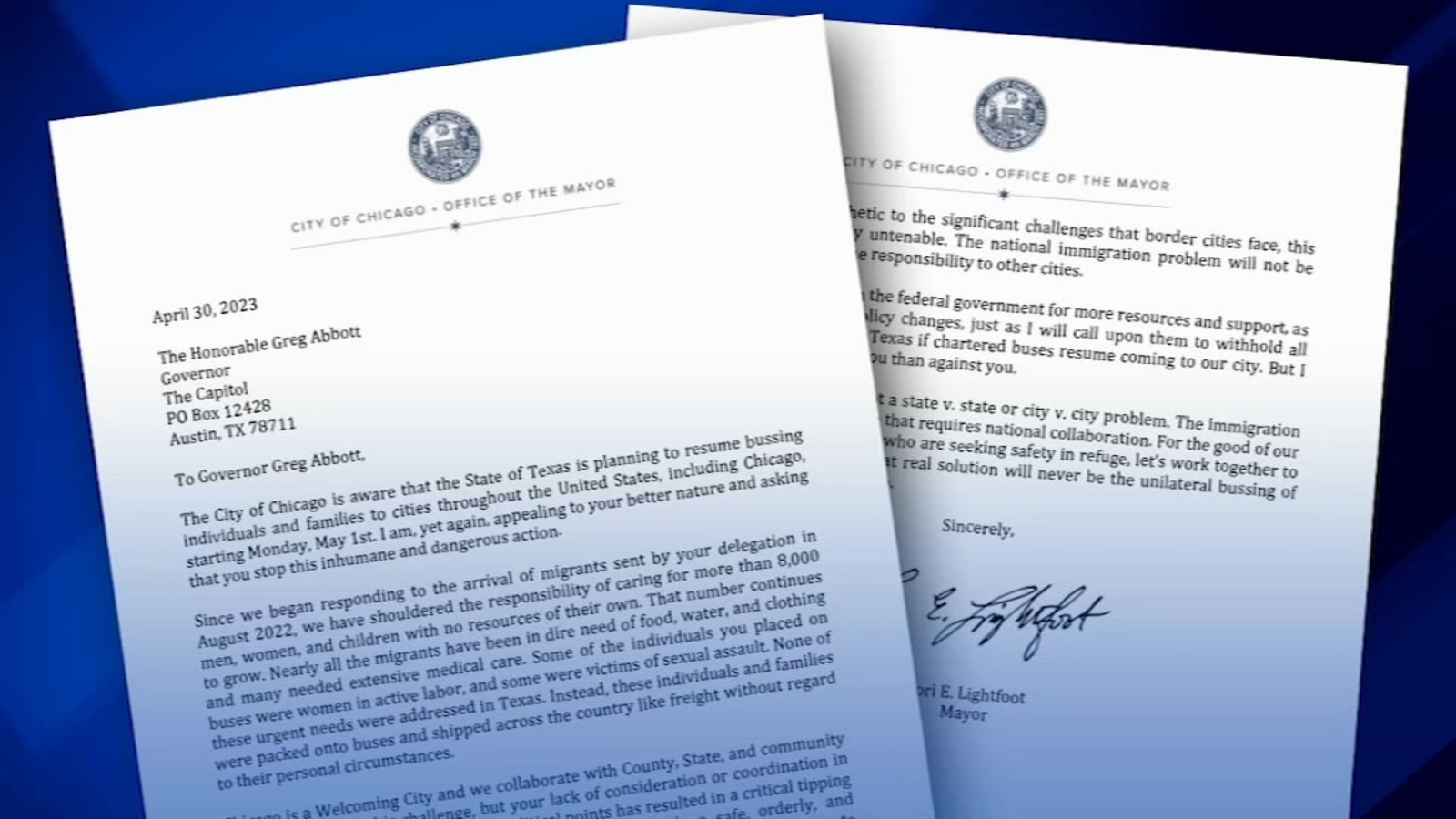Chicago migrants: Mayor Lori Lightfoot warns Texas Governor Greg Abbott at capacity with more migrants expected Monday - Vimarsana News